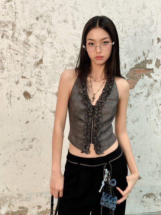 Hoo Design Pearl Gray Top