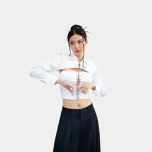 Cera Long Sleeve Corset Shirt