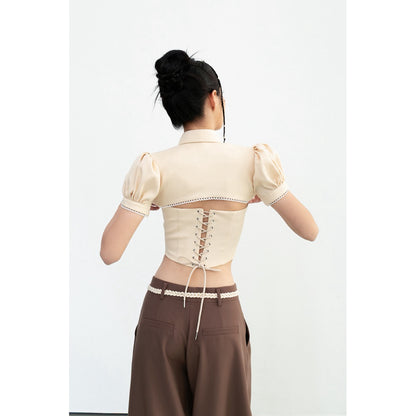 Cera Short Sleeve Corset Shirt
