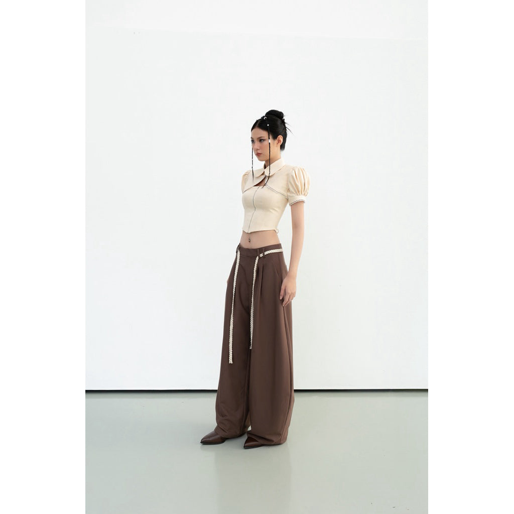 Cera Short Sleeve Corset Shirt