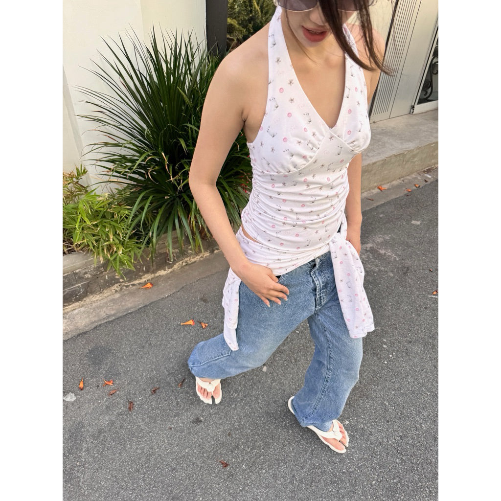 Tus.Atelier Bunny Tie Strap Top