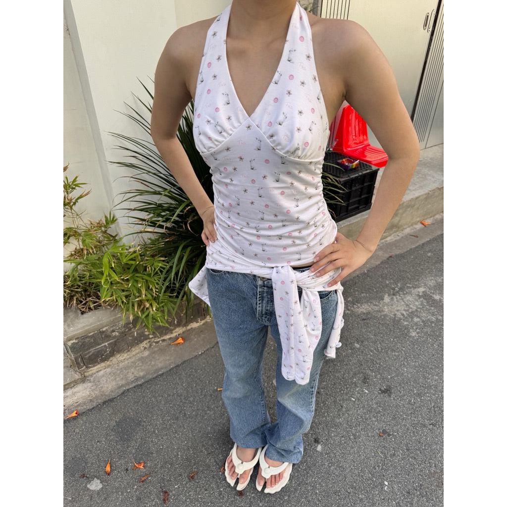 Tus.Atelier Bunny Tie Strap Top