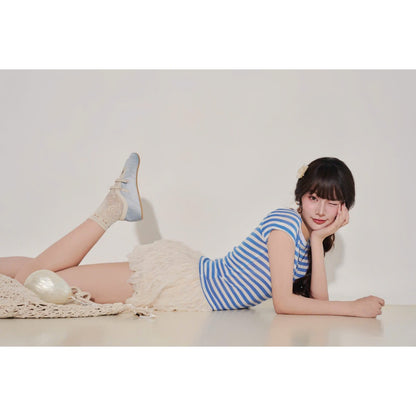 Colin Striped Paper T-Shirt With Short Sleeves