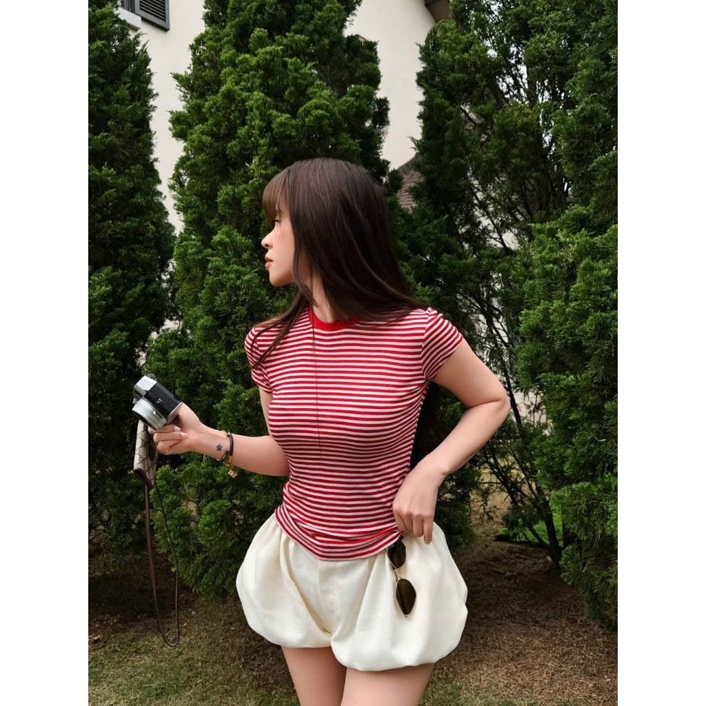 Colin Thin Striped Knit T-Shirt