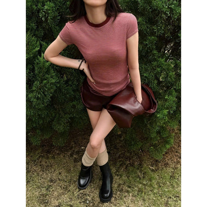 Colin Thin Striped Knit T-Shirt