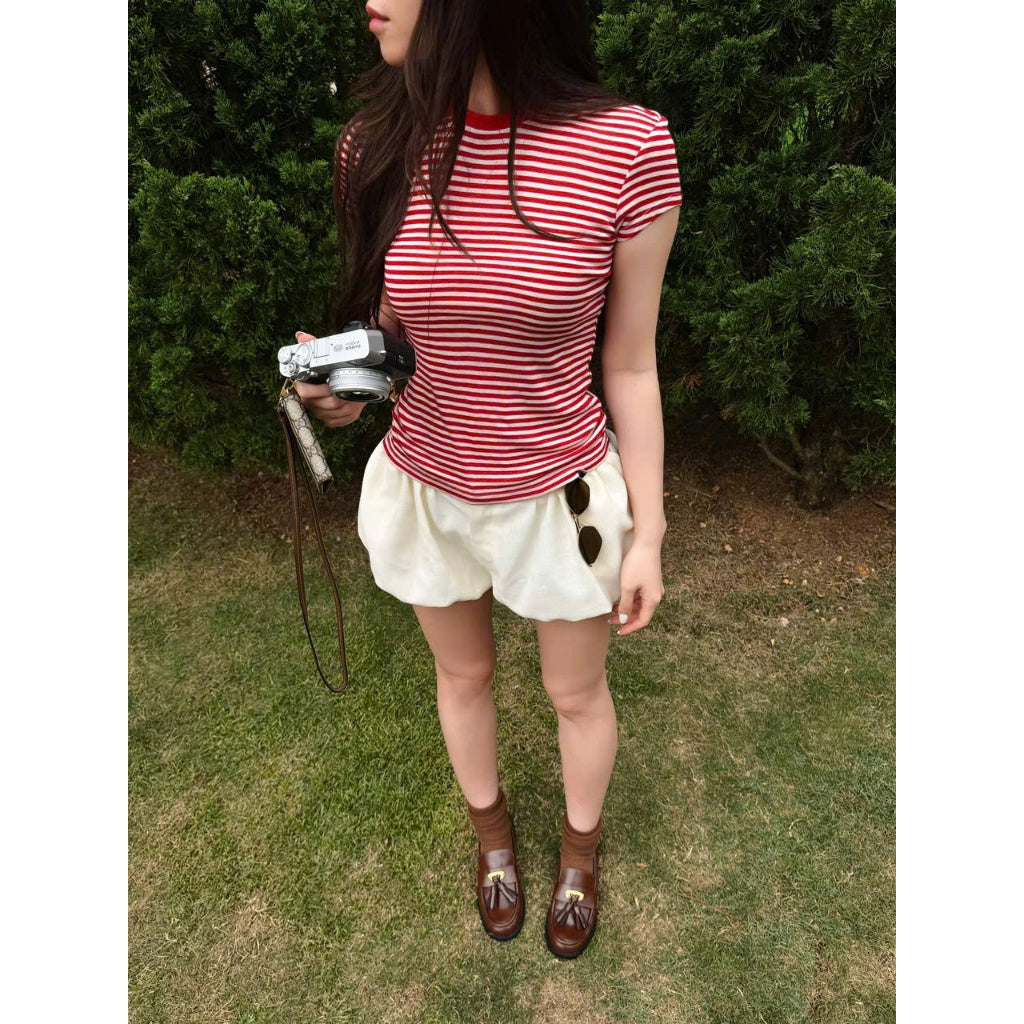 Colin Thin Striped Knit T-Shirt