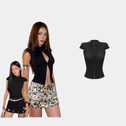 Kill System Corset Crop Top Lama