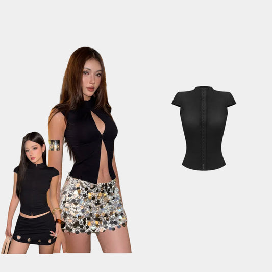 Kill System Corset Crop Top Lama