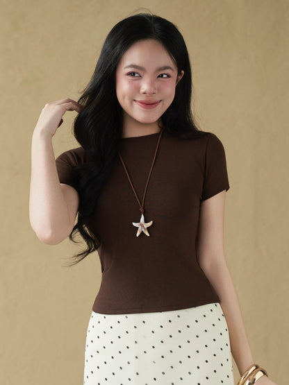 Mieufashionista Slim Fit Basic T Shirt