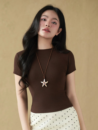 Mieufashionista Slim Fit Basic T Shirt