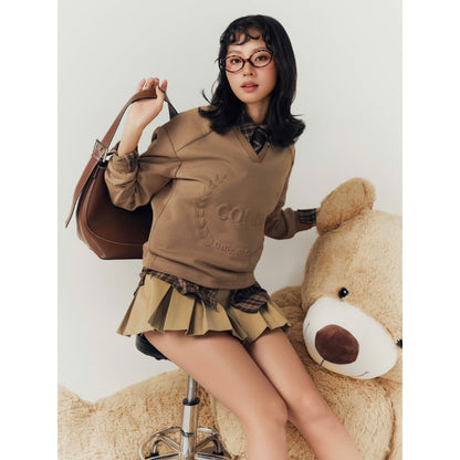 Colin Long-Sleeve V-Neck Embossed T-Shirt (Pre-order)