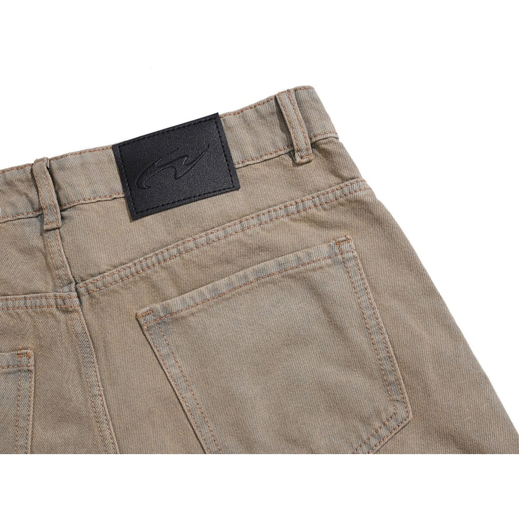 Whose Ash Brown Wide Straight Jeans