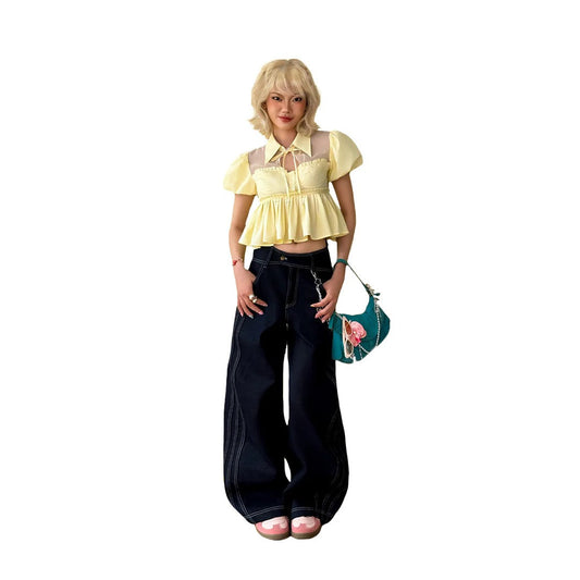 Aiai Studio Aurora Babydoll Top (Pre-order) - Em Clothing