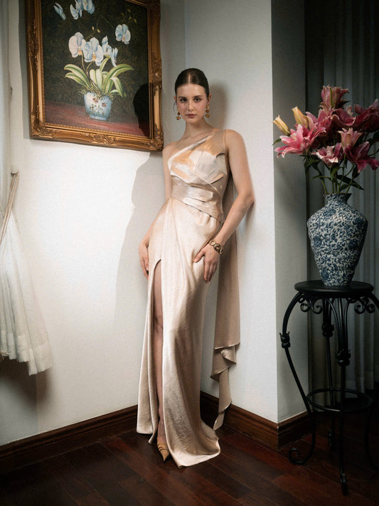 Kisserine Avon Dress - Beige