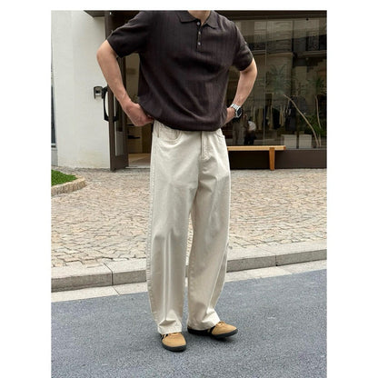 WHOSE Beige Ver 2 Wide Straight Jeans (Pre-order)