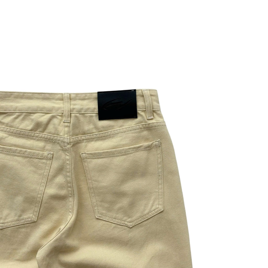 WHOSE Beige Ver 2 Wide Straight Jeans (Pre-order)