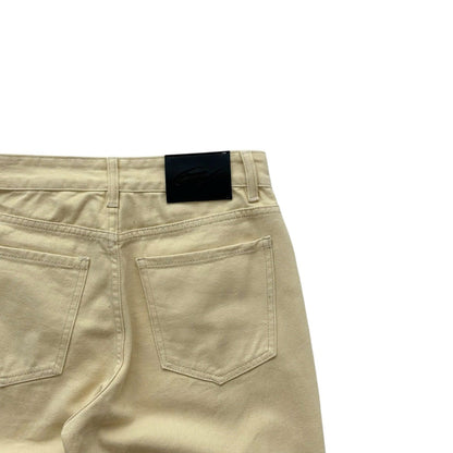 WHOSE Beige Ver 2 Wide Straight Jeans (Pre-order)