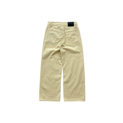 WHOSE Beige Ver 2 Wide Straight Jeans (Pre-order)