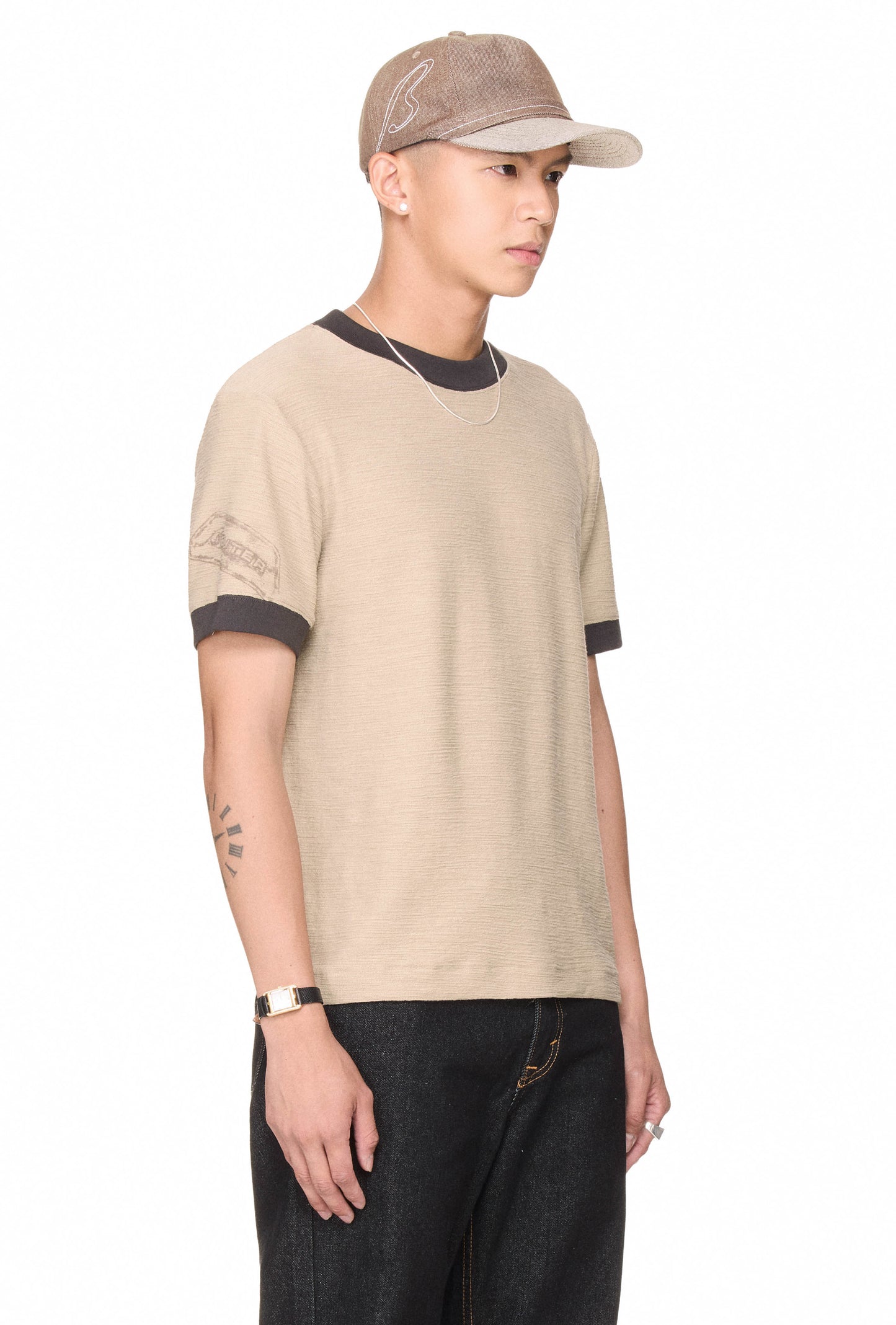 The Beuter Ringer T-Shirt - Grullo
