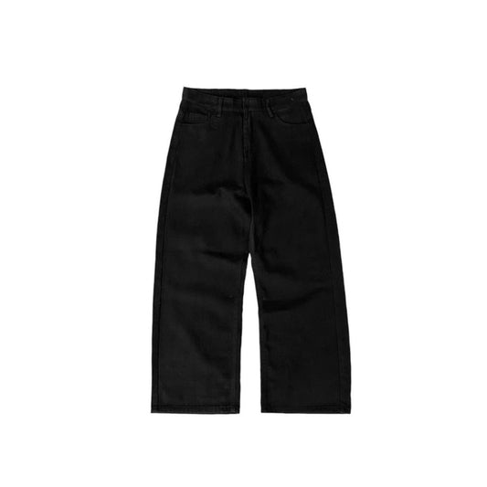 WHOSE Black Wide Straight Jeans (Pre-order)