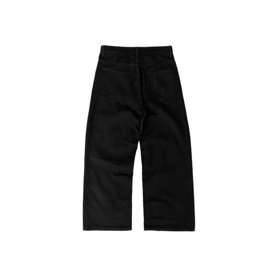 WHOSE Black Wide Straight Jeans (Pre-order)