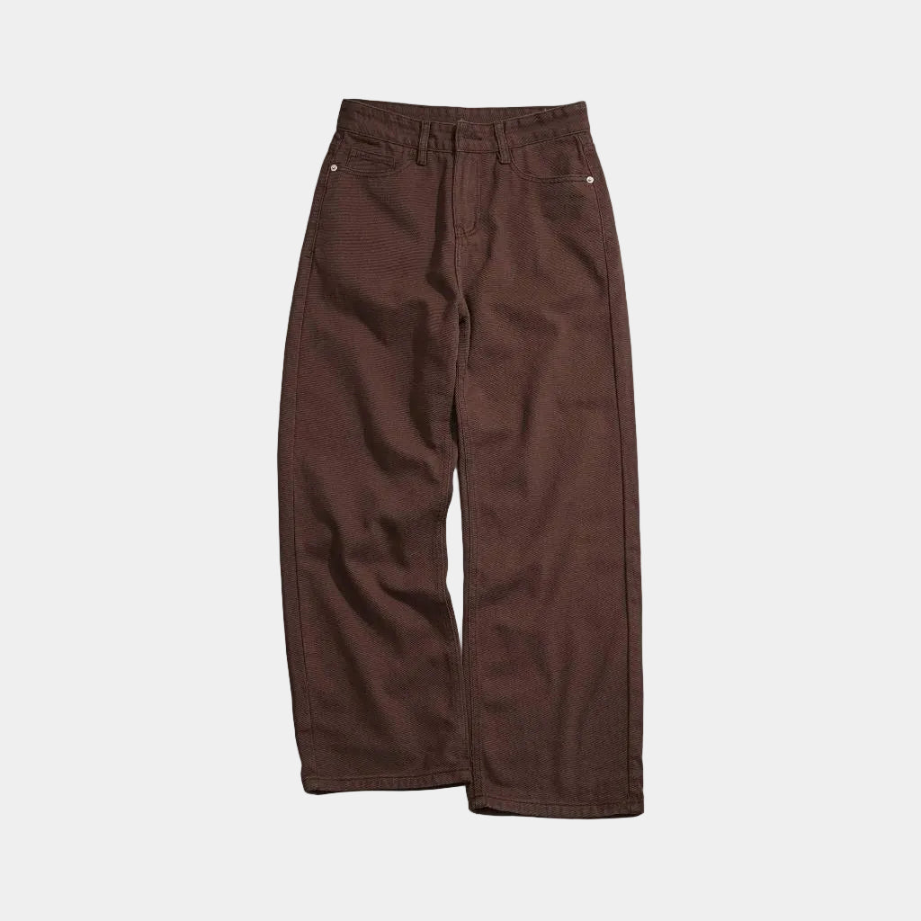 WHOSE Brown Wide Straight Jeans