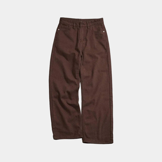 WHOSE Brown Wide Straight Jeans