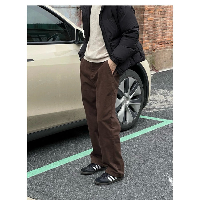 WHOSE Brown Wide Straight Jeans (Pre-order)