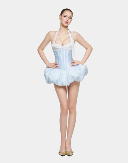Eminist Ballet Bubble Corset Dress - Blue