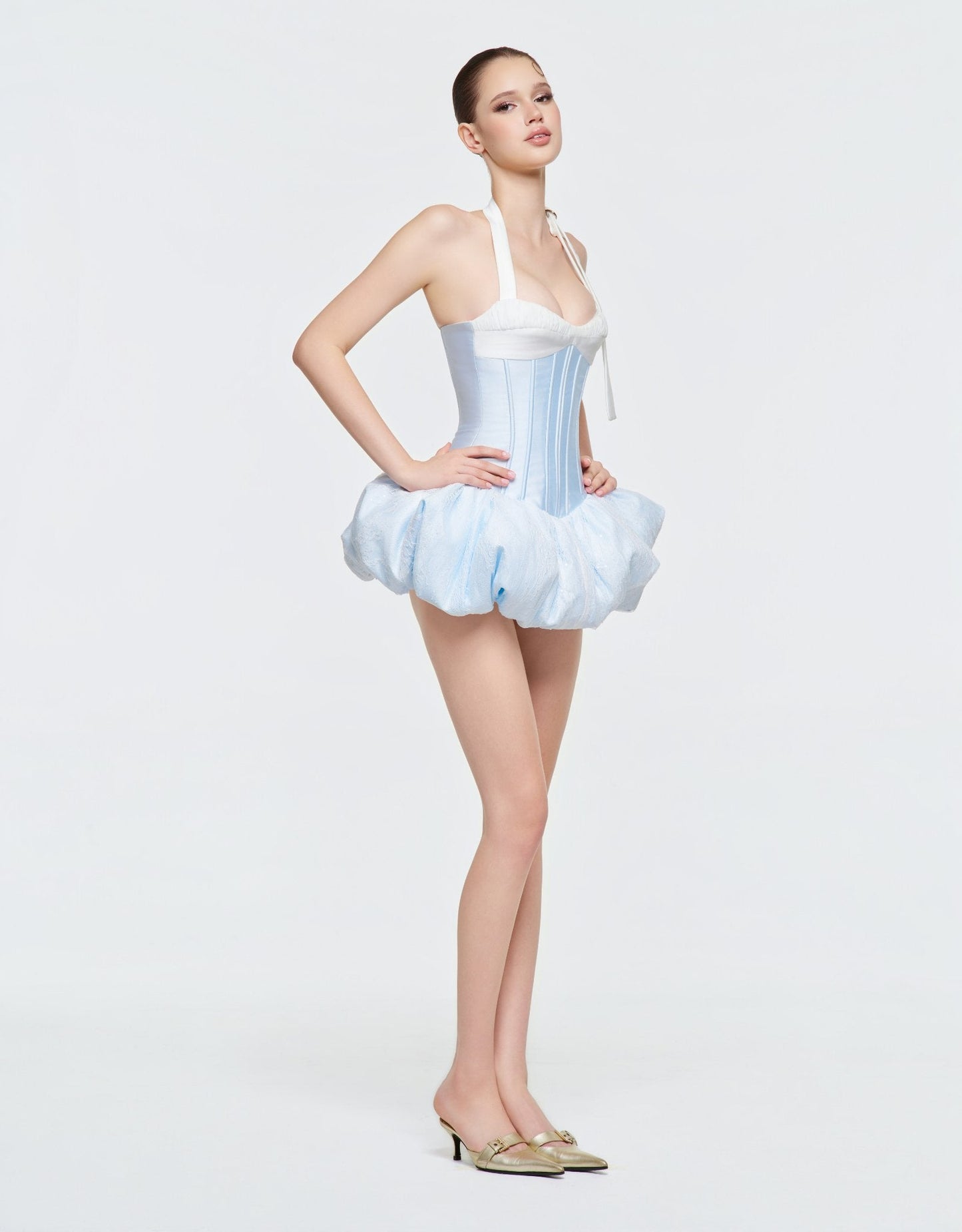 Eminist Ballet Bubble Corset Dress - Blue