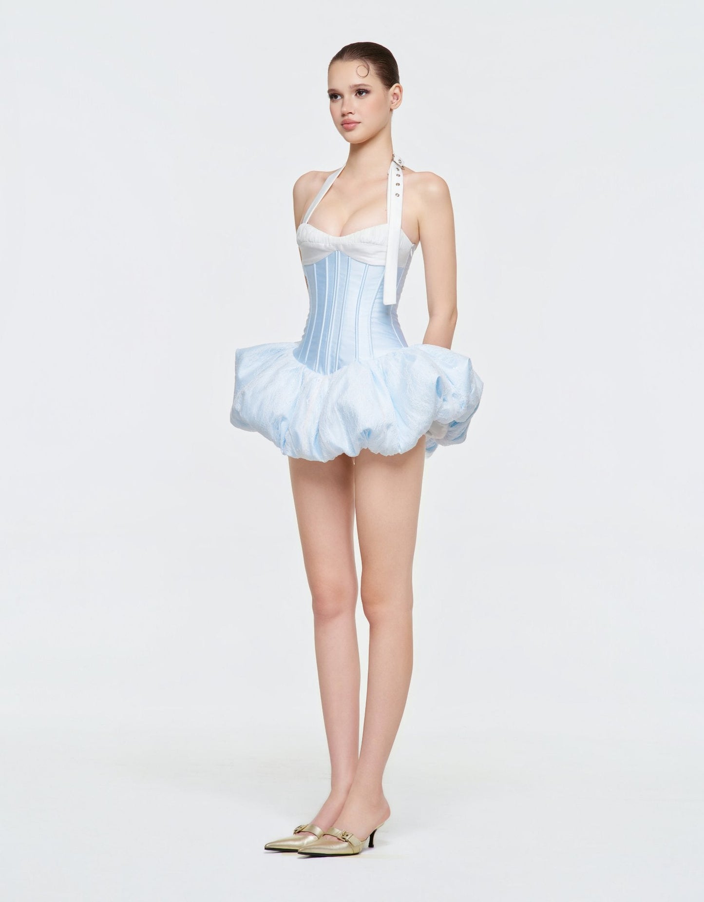 Eminist Ballet Bubble Corset Dress - Blue