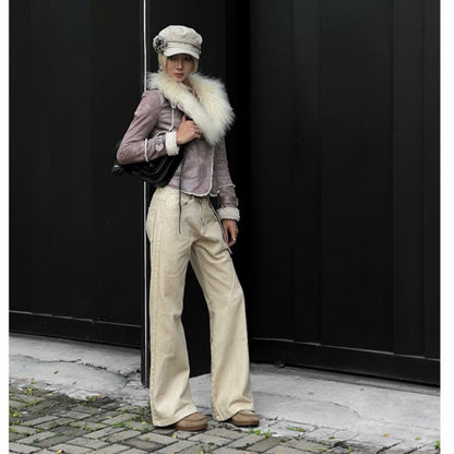 WHOSE Beige Flared Jeans Wash Ver. 1