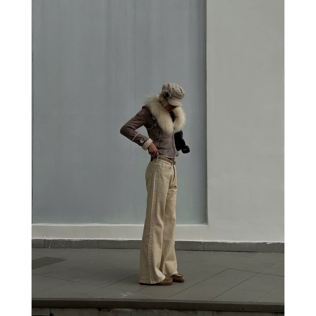 WHOSE Beige Flared Jeans Wash Ver. 1