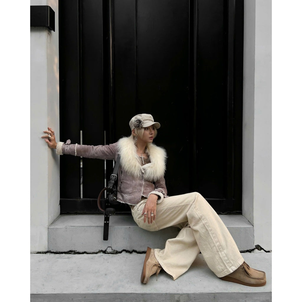 WHOSE Beige Flared Jeans Wash Ver. 1