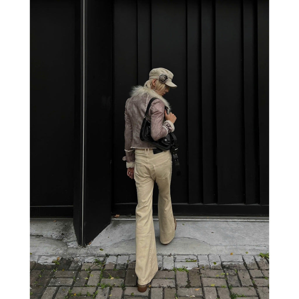 WHOSE Beige Flared Jeans Wash Ver. 1