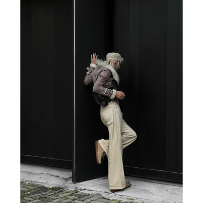 WHOSE Beige Flared Jeans Wash Ver. 1