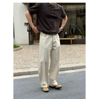WHOSE Beige Ver 2 Wide Straight Jeans