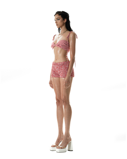 Huelleyrose Bianca Shirred Shorts