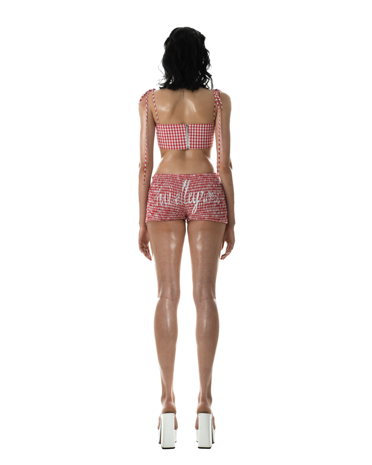Huelleyrose Bianca Shirred Shorts