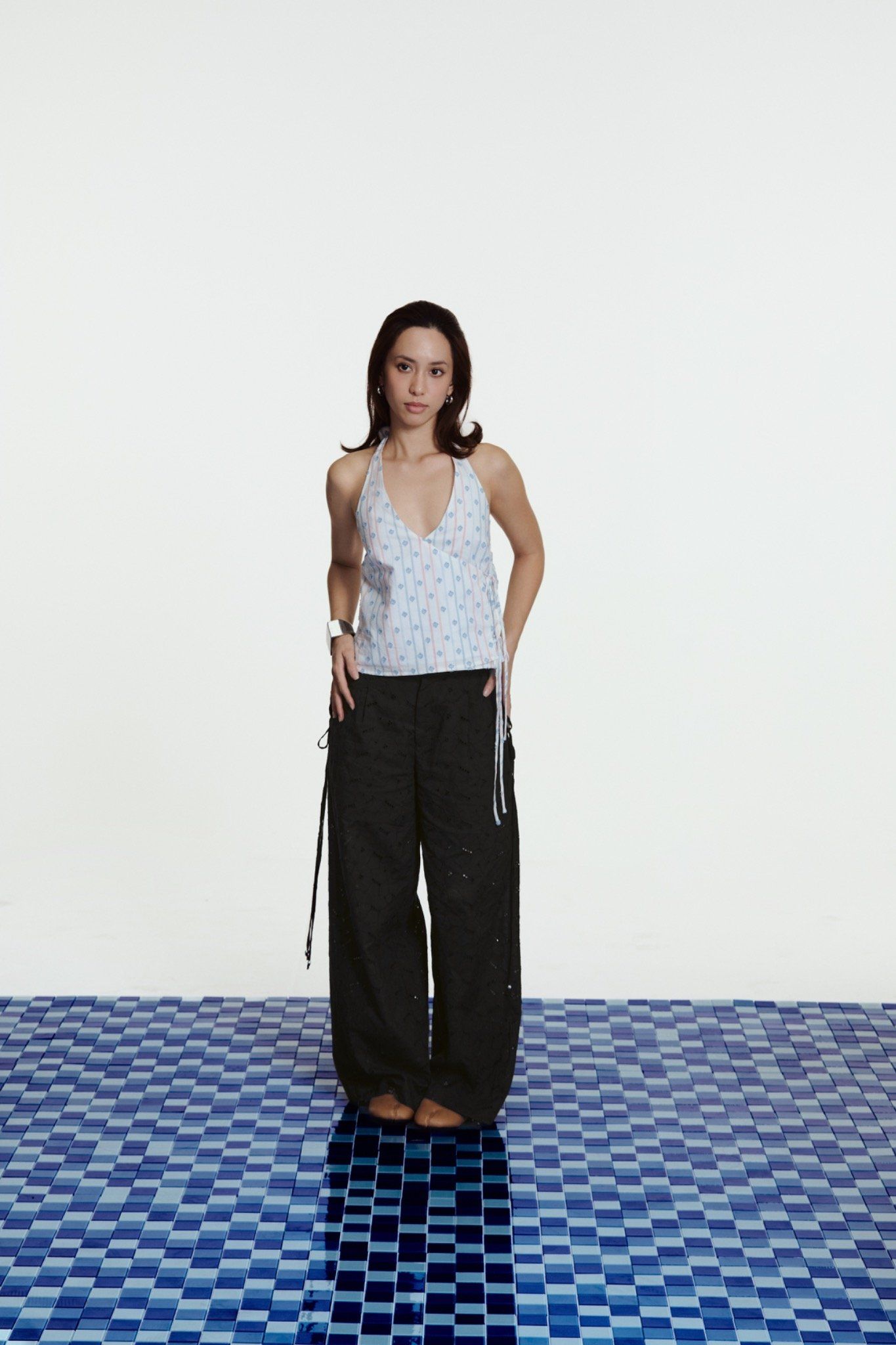 Libe Black Embroidered Trousers (Pre-order)