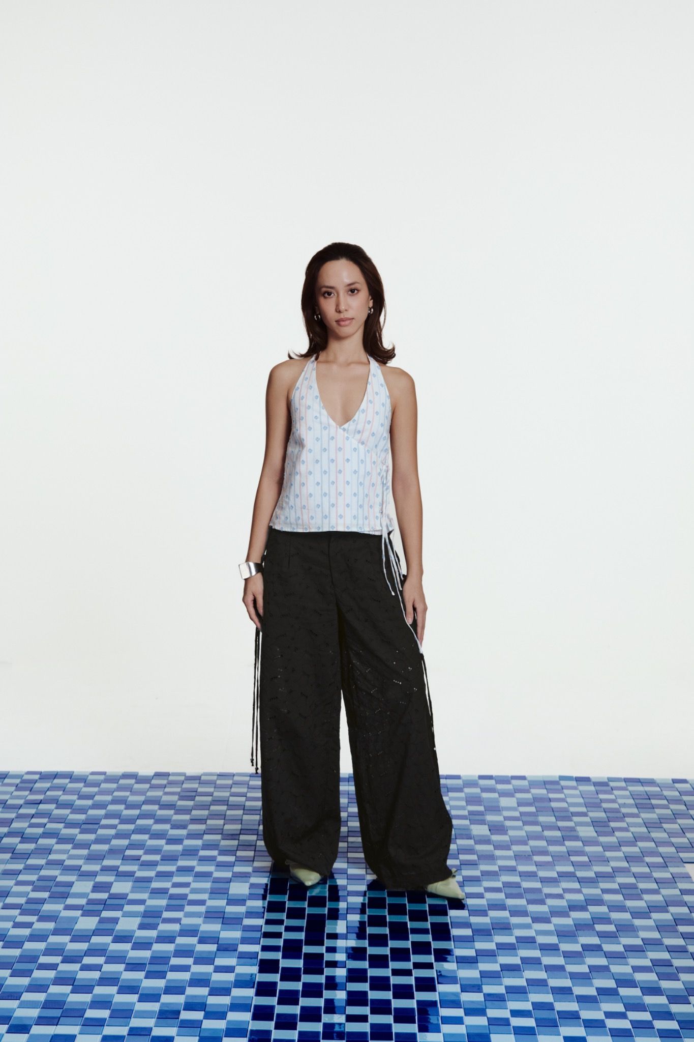 Libe Black Embroidered Trousers (Pre-order)