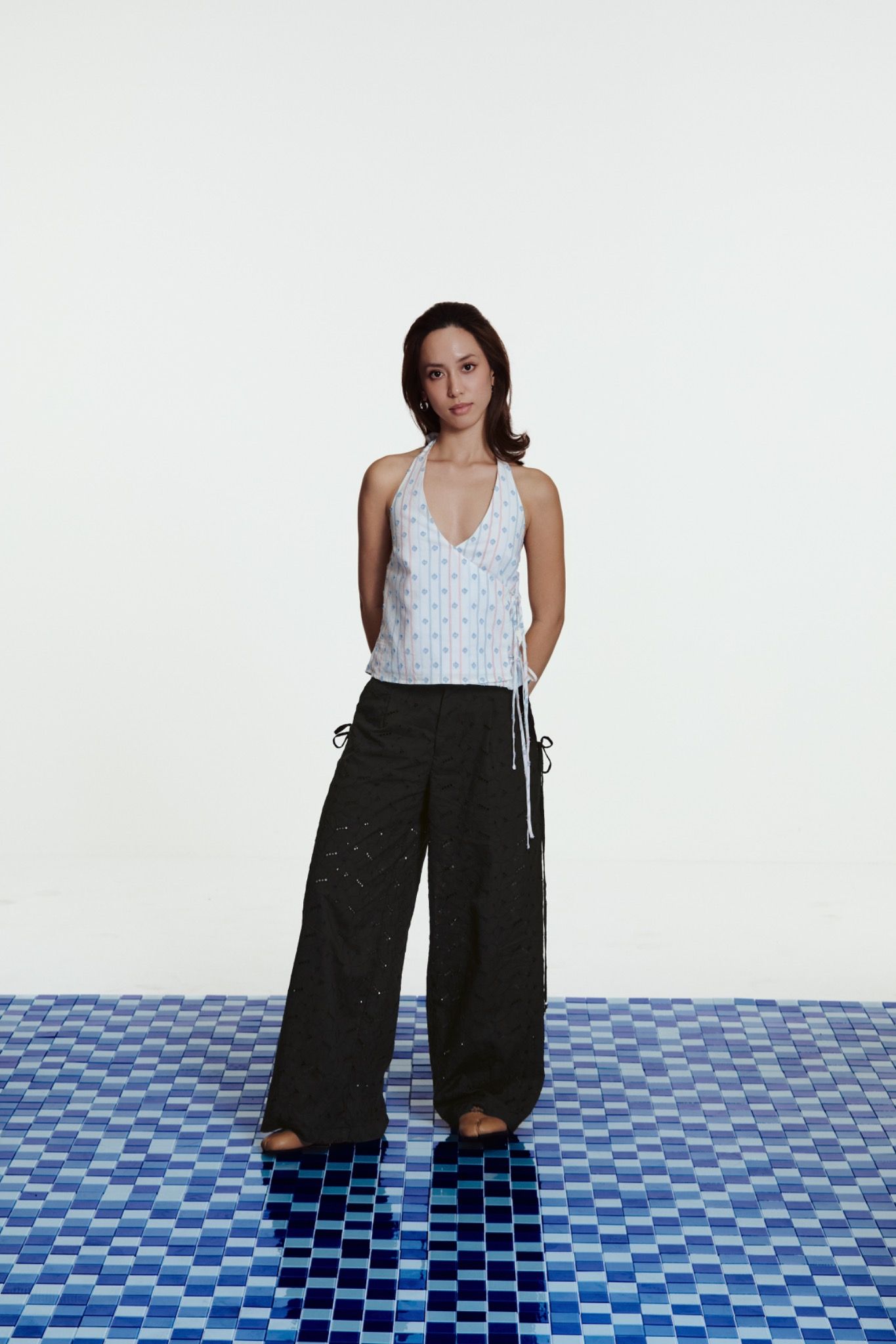 Libe Black Embroidered Trousers (Pre-order)
