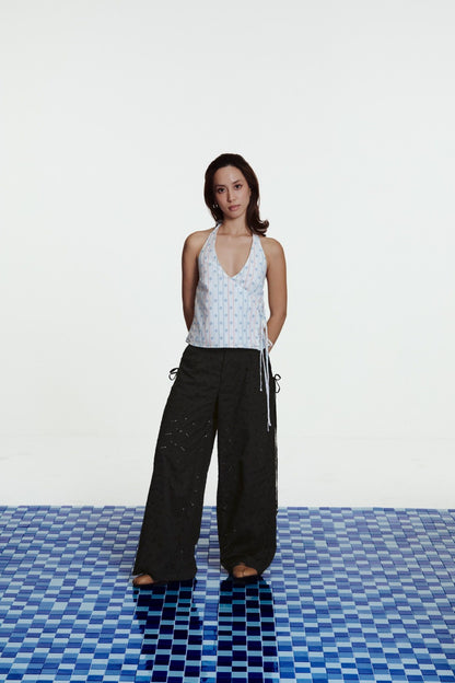 Libe Black Embroidered Trousers (Pre-order)