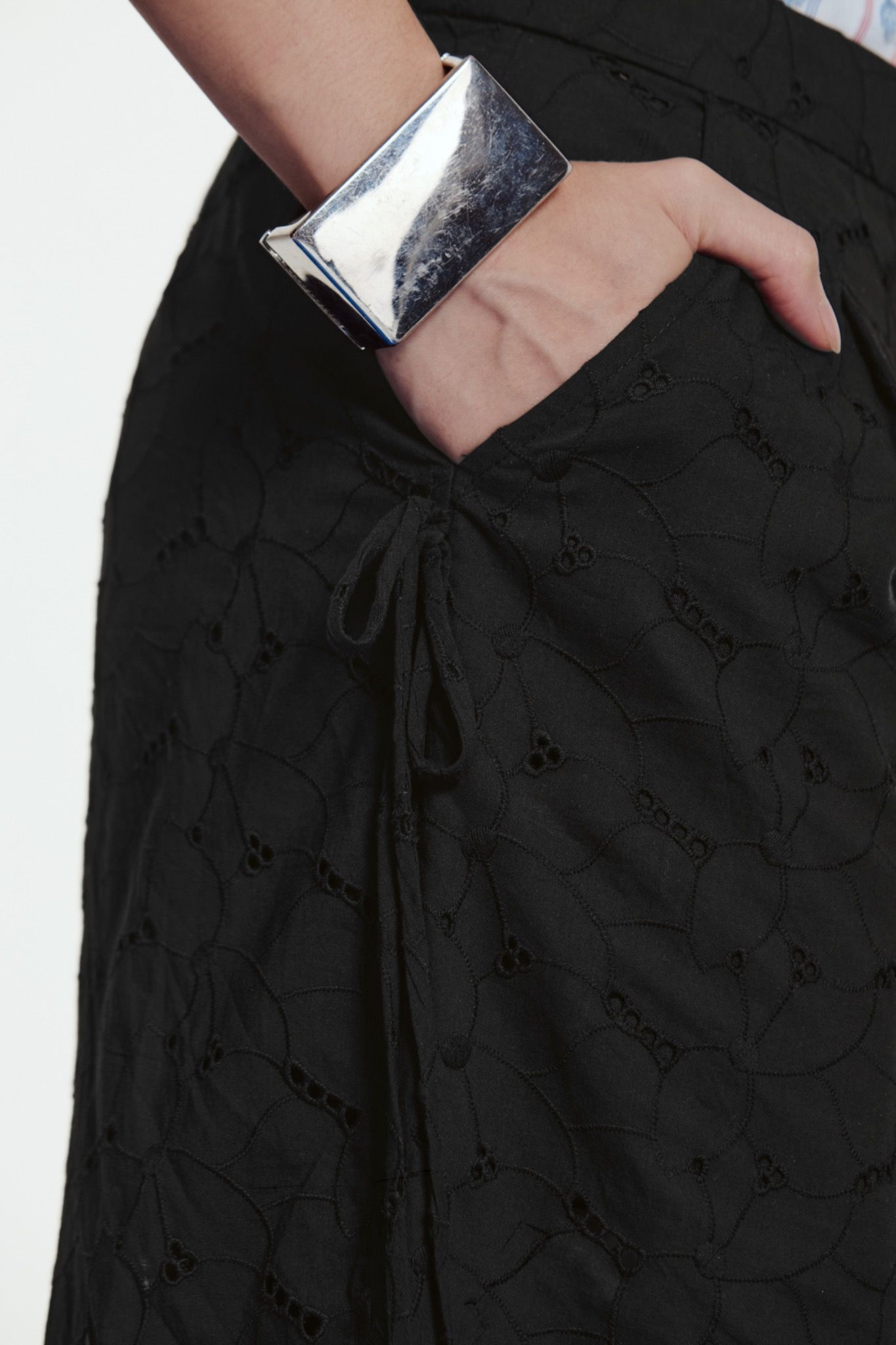 Libe Black Embroidered Trousers (Pre-order)