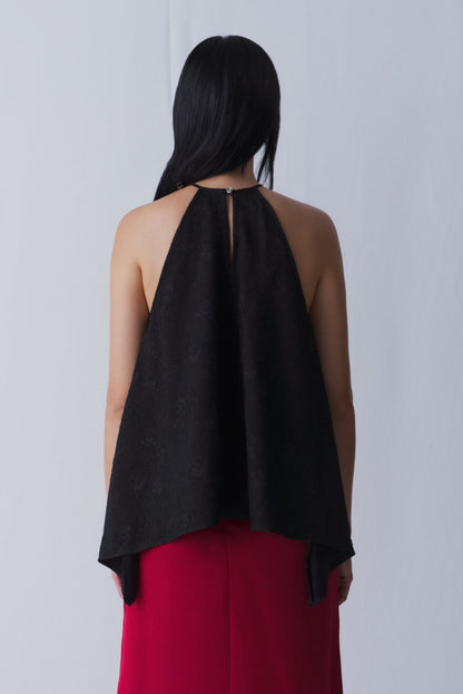 Libe Black Halter Neck Top (Pre-order)