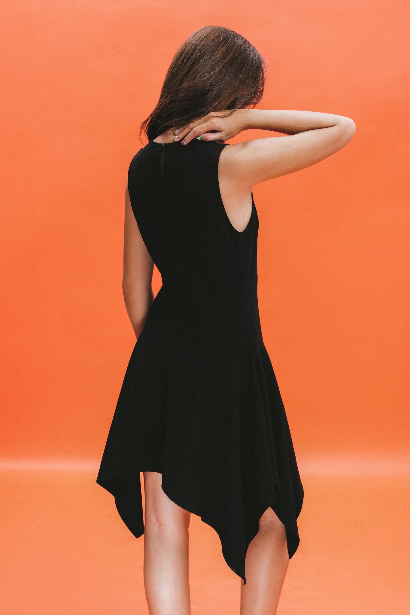 Libe Black Handkerchief Mini Dress (Pre-order)