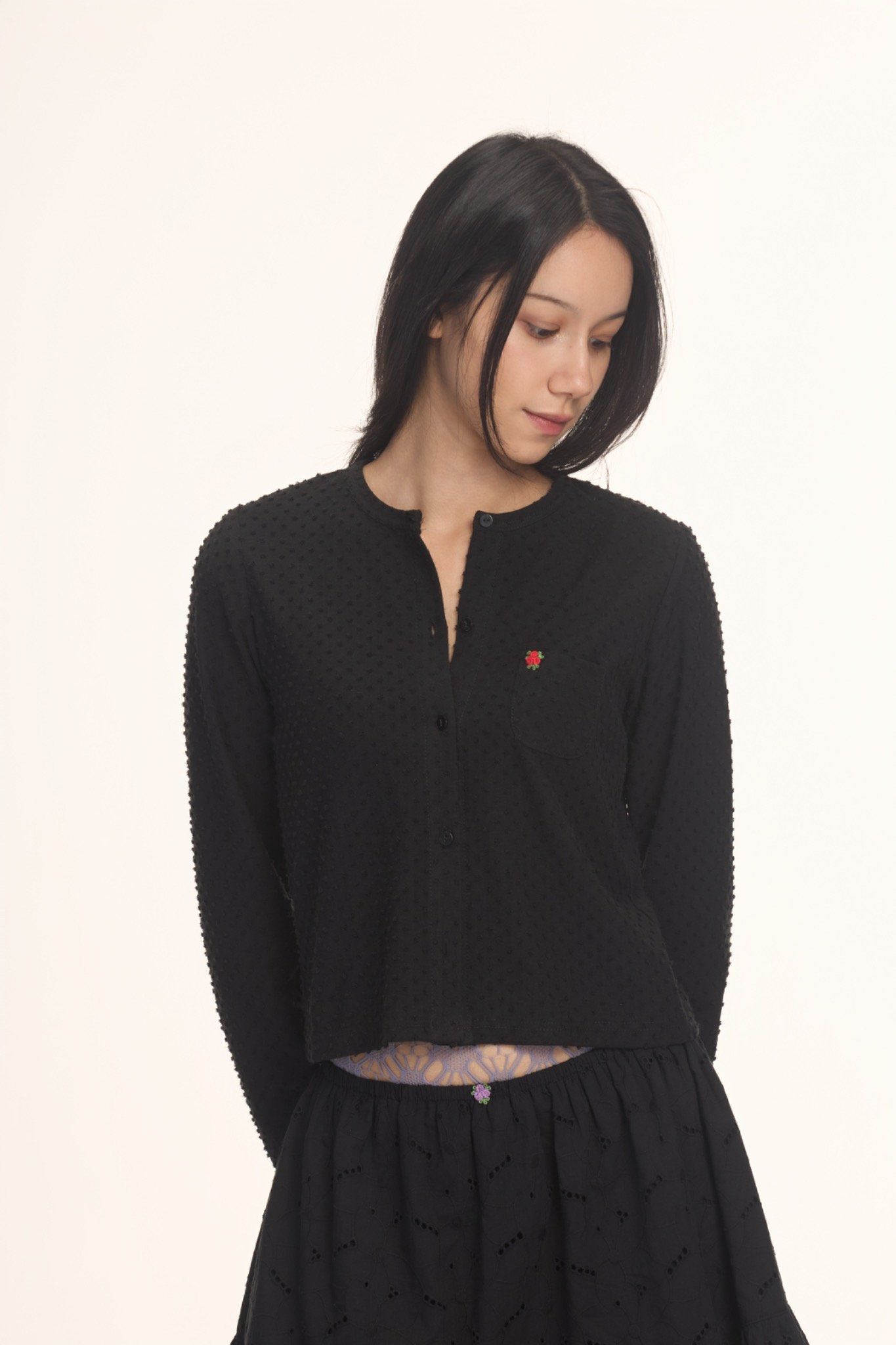 Libe Black Long Sleeve Cardigan (Pre-order)
