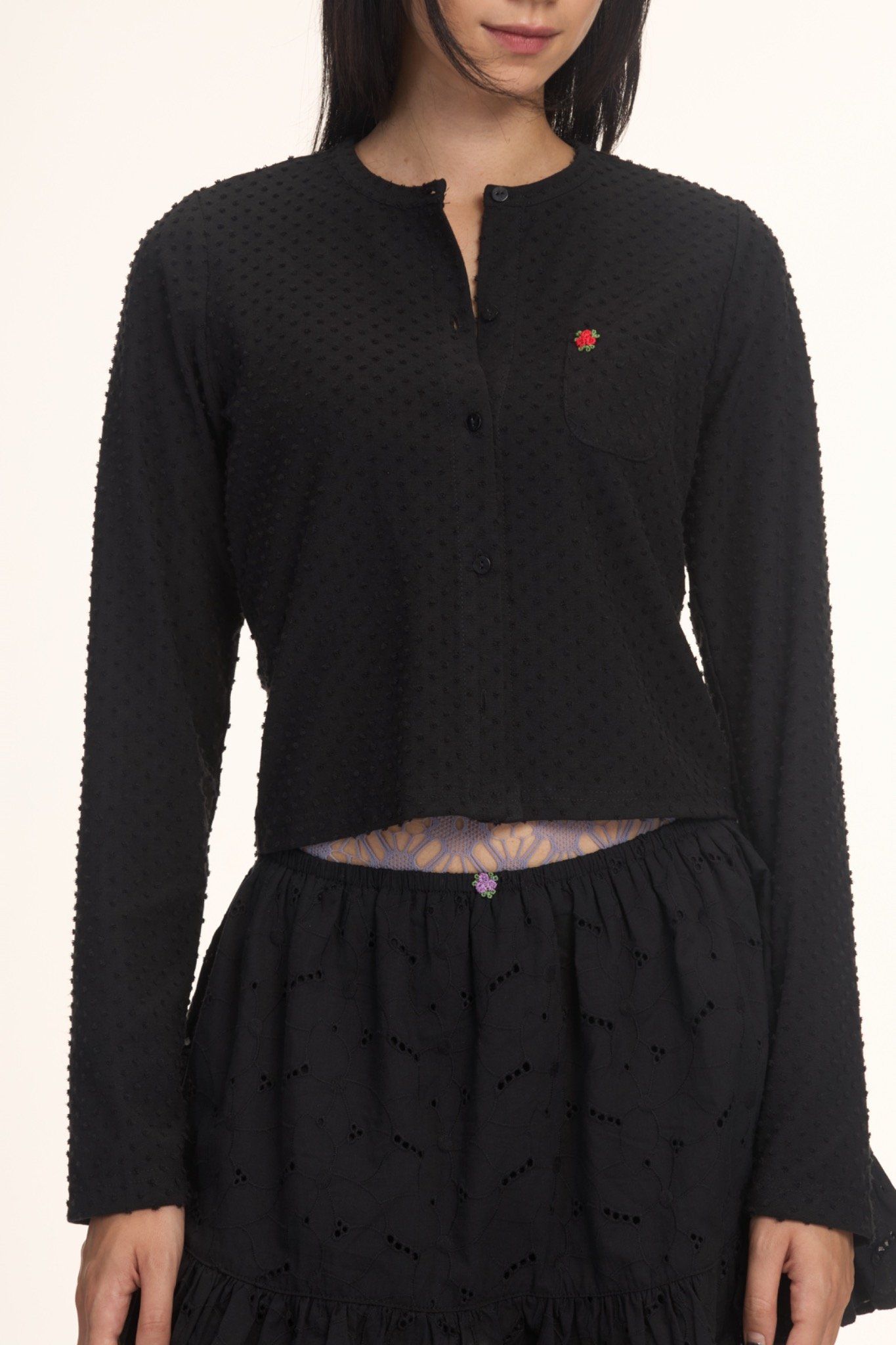 Libe Black Long Sleeve Cardigan (Pre-order)