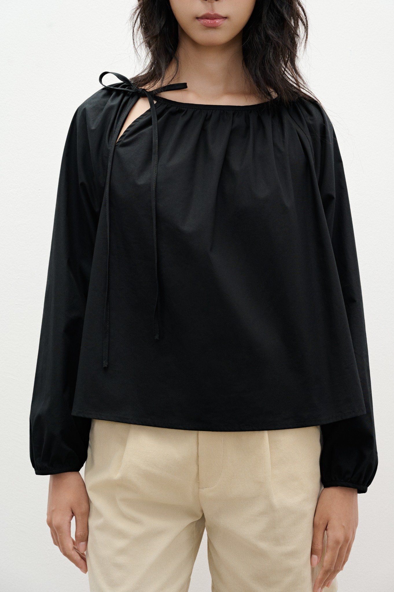 Libe Black Long Sleeve Top (Pre-order)