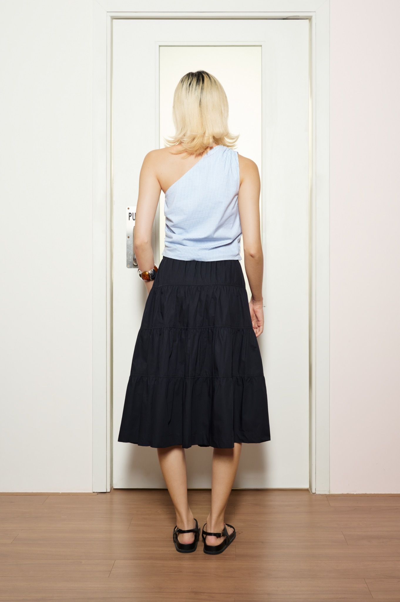 Libe Black Mid-Length Skirt (Pre-order)